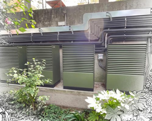 Condominio da 32 appartamenti: da gas centralizzato a 100% elettrico con 6 pompe di calore in cascata
